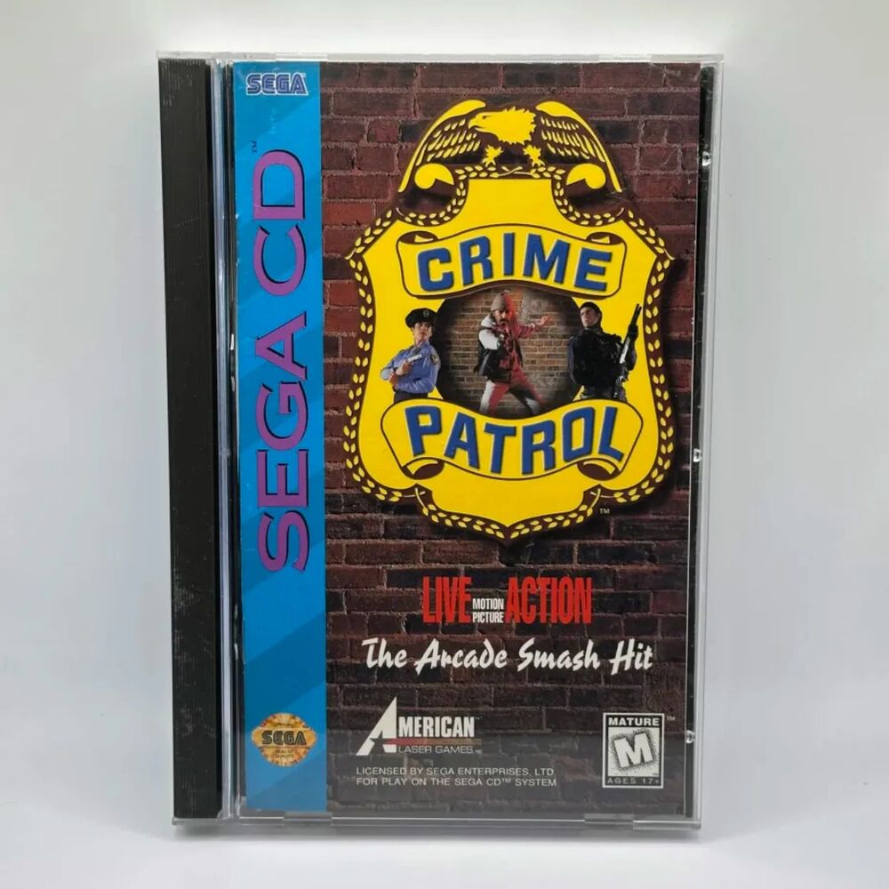 CRIME PATROL (SEGA CD, 1994) CIB + POSTER & REG CARD